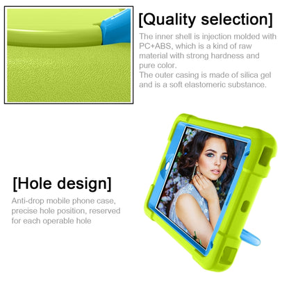 For iPad MINI 4/5 EVA + PC Flat Protective Shell with 360 ° Rotating Bracket(Grass Green+Blue) - iPad Mini 4 & 3 & 2 & 1 Cases by buy2fix | Online Shopping UK | buy2fix