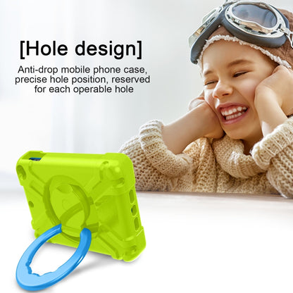 For iPad MINI 4/5 EVA + PC Flat Protective Shell with 360 ° Rotating Bracket(Grass Green+Blue) - iPad Mini 4 & 3 & 2 & 1 Cases by buy2fix | Online Shopping UK | buy2fix