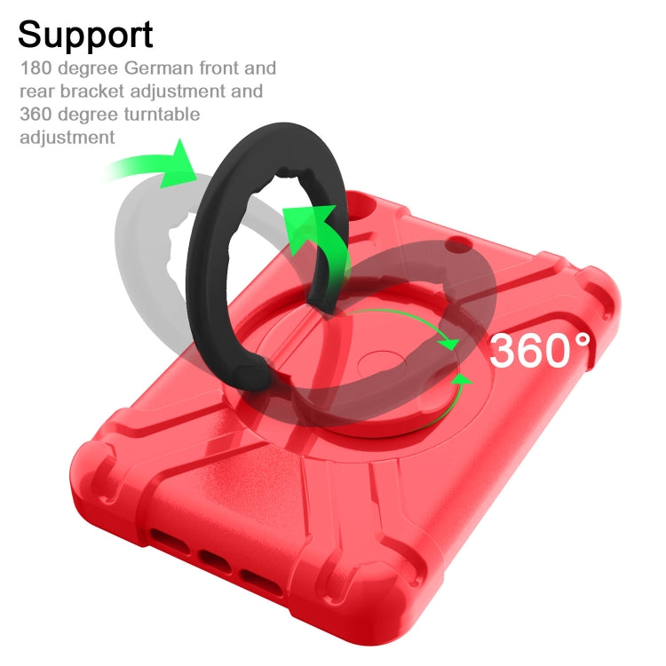 For iPad MINI 4/5 EVA + PC Flat Protective Shell with 360 ° Rotating Bracket(Red+Black) - iPad Mini 4 & 3 & 2 & 1 Cases by buy2fix | Online Shopping UK | buy2fix
