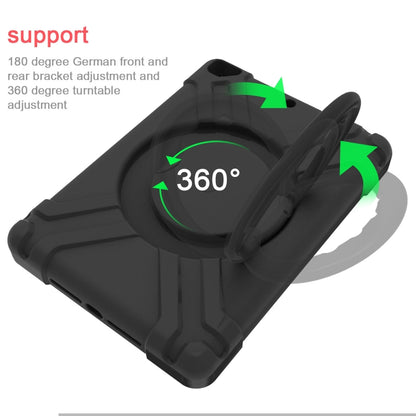 For iPad Air/Air2/Pro9.7 EVA + PC Flat Protective Shell with 360 ° Rotating Bracket(Black+Black) - iPad 9.7 (2018) & (2017) Cases by buy2fix | Online Shopping UK | buy2fix