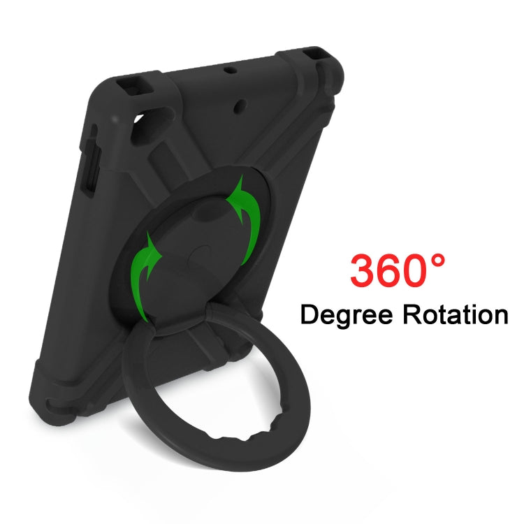For iPad Air/Air2/Pro9.7 EVA + PC Flat Protective Shell with 360 ° Rotating Bracket(Black+Black) - iPad 9.7 (2018) & (2017) Cases by buy2fix | Online Shopping UK | buy2fix