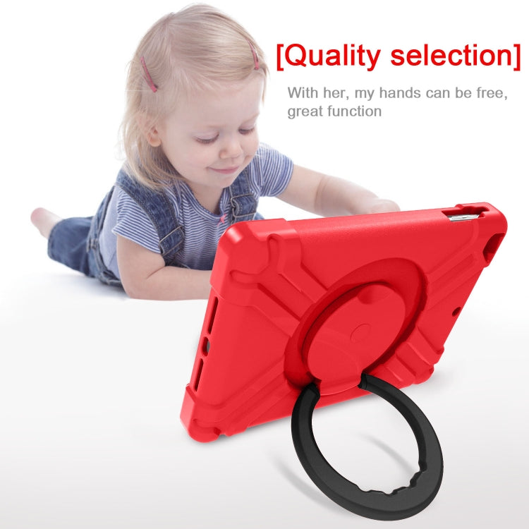 For iPad Air/Air2/Pro9.7 EVA + PC Flat Protective Shell with 360 ° Rotating Bracket(Red+Black) - iPad 9.7 (2018) & (2017) Cases by buy2fix | Online Shopping UK | buy2fix
