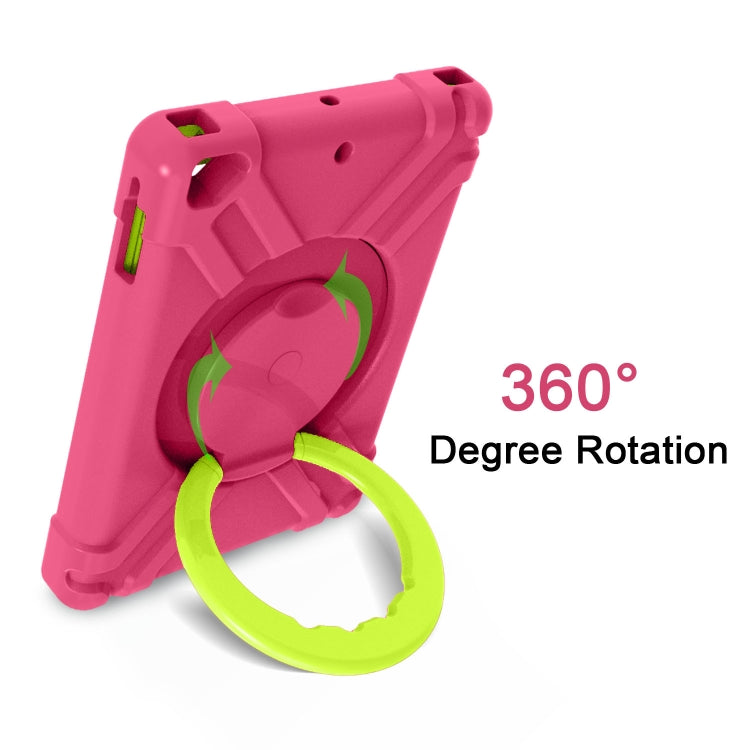 For iPad Air/Air2/Pro9.7 EVA + PC Flat Protective Shell with 360 ° Rotating Bracket(Rose Red+Grass Green) - iPad 9.7 (2018) & (2017) Cases by buy2fix | Online Shopping UK | buy2fix