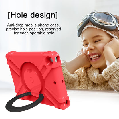 For iPad 10.2 EVA + PC Flat Protective Shell with 360 ° Rotating Bracket(Red+Black) - iPad 10.2 Cases by buy2fix | Online Shopping UK | buy2fix