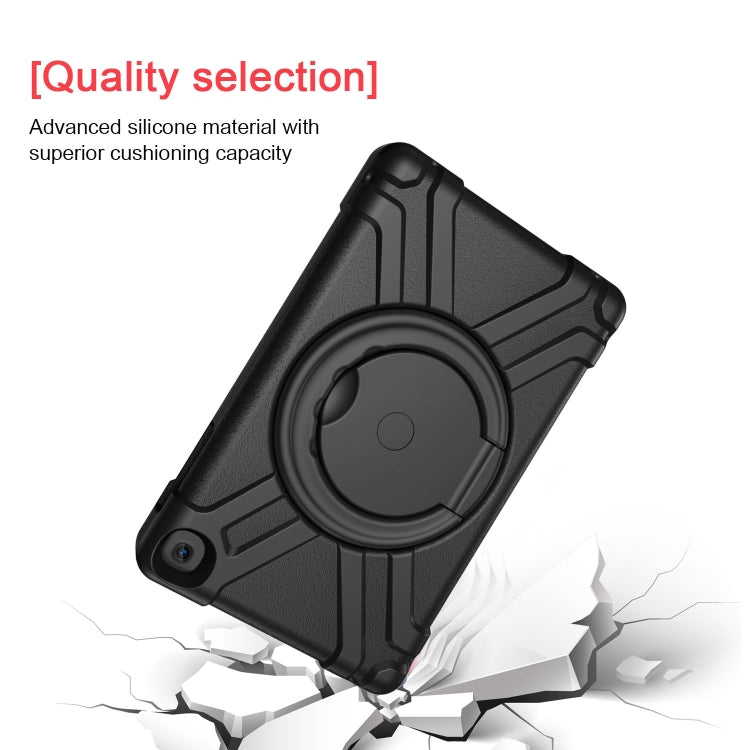 For Galaxy Tab A 10.1 (2019) EVA + PC Flat Protective Shell with 360 Degree Rotating Bracket(Black+Black) - Tab A 10.1 (2019) T510 / T515 by buy2fix | Online Shopping UK | buy2fix