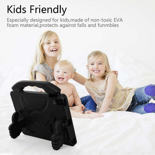 For iPad 10.2 EVA Flat Anti Falling Protective Shell with Thumb Bracket(Black) - iPad 10.2 Cases by buy2fix | Online Shopping UK | buy2fix