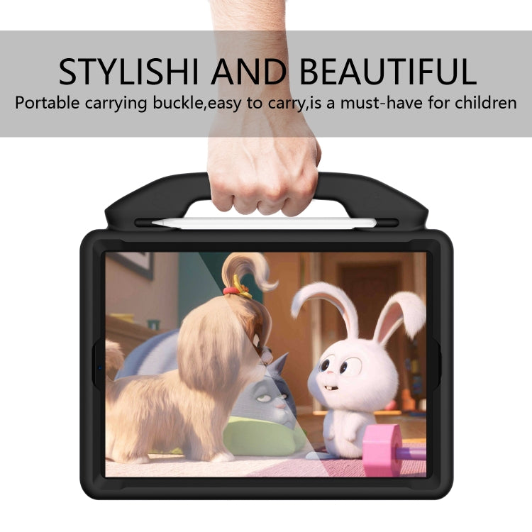 For iPad 10.2 EVA Flat Anti Falling Protective Shell with Thumb Bracket(Black) - iPad 10.2 Cases by buy2fix | Online Shopping UK | buy2fix