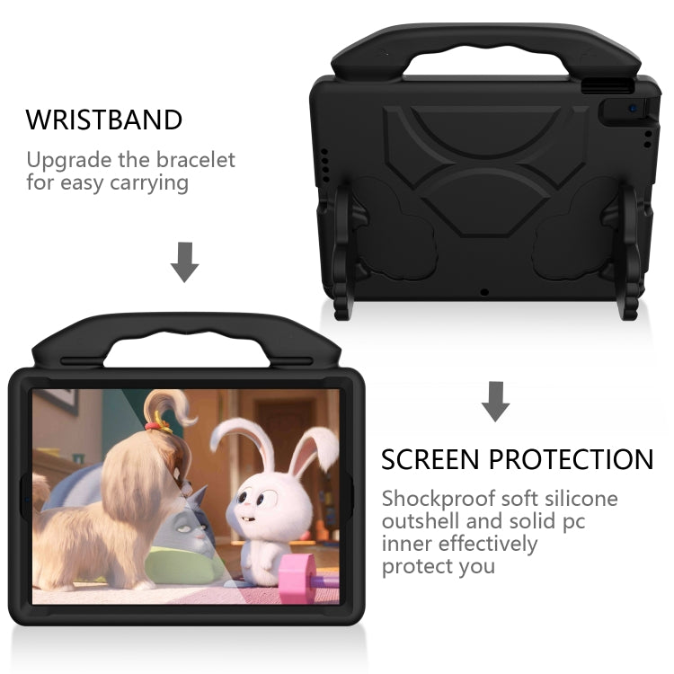 For iPad 10.2 EVA Flat Anti Falling Protective Shell with Thumb Bracket(Black) - iPad 10.2 Cases by buy2fix | Online Shopping UK | buy2fix
