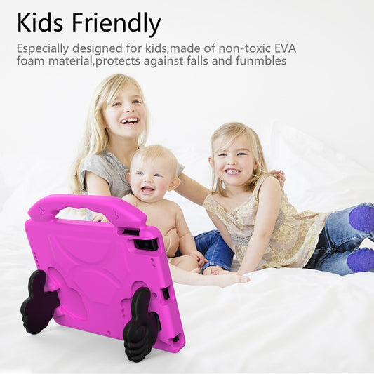 For iPad 10.2 EVA Flat Anti Falling Protective Shell with Thumb Bracket(Rose Pink) - iPad 10.2 Cases by buy2fix | Online Shopping UK | buy2fix