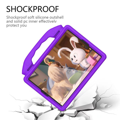 For iPad Air3 10.5  inch EVA Flat Anti Falling Protective Shell with Thumb Bracket(Purple) - iPad Air (2019) Cases by buy2fix | Online Shopping UK | buy2fix