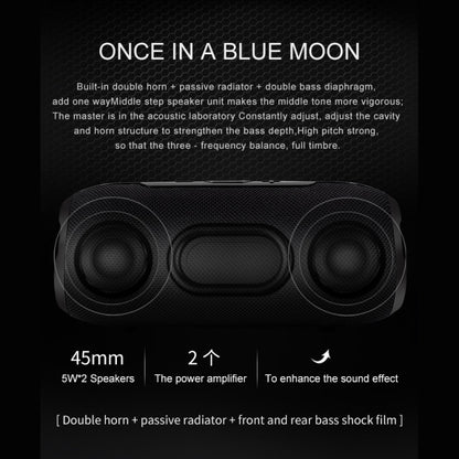 New Rixing NR5016 Wireless Portable Bluetooth Speaker Stereo Sound 10W System Music Subwoofer Column, Support TF Card, FM(Blue) - Desktop Speaker by NewRixing | Online Shopping UK | buy2fix