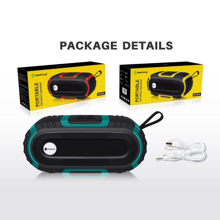 New Rixing NR5016 Wireless Portable Bluetooth Speaker Stereo Sound 10W System Music Subwoofer Column, Support TF Card, FM(Green) - Desktop Speaker by NewRixing | Online Shopping UK | buy2fix
