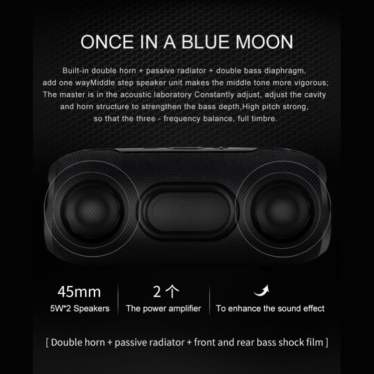 New Rixing NR5016 Wireless Portable Bluetooth Speaker Stereo Sound 10W System Music Subwoofer Column, Support TF Card, FM(Green) - Desktop Speaker by NewRixing | Online Shopping UK | buy2fix