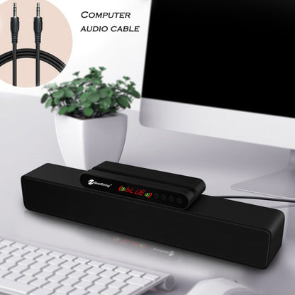 Newrixing NR-5017 LED Bluetooth Portable Speaker TWS Connection Loudspeaker Sound System 10W Stereo Surround Speaker(Black) - Desktop Speaker by NewRixing | Online Shopping UK | buy2fix