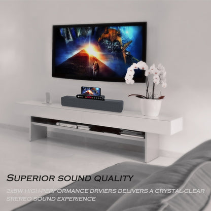 Newrixing NR-5017 LED Bluetooth Portable Speaker TWS Connection Loudspeaker Sound System 10W Stereo Surround Speaker(Black) - Desktop Speaker by NewRixing | Online Shopping UK | buy2fix