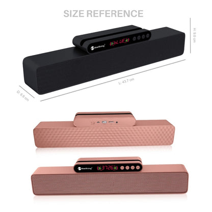 Newrixing NR-5017 LED Bluetooth Portable Speaker TWS Connection Loudspeaker Sound System 10W Stereo Surround Speaker(Black) - Desktop Speaker by NewRixing | Online Shopping UK | buy2fix