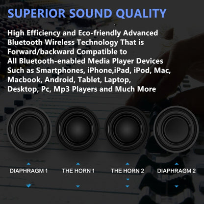 Newrixing NR-5017 LED Bluetooth Portable Speaker TWS Connection Loudspeaker Sound System 10W Stereo Surround Speaker(Rose Gold) - Desktop Speaker by NewRixing | Online Shopping UK | buy2fix