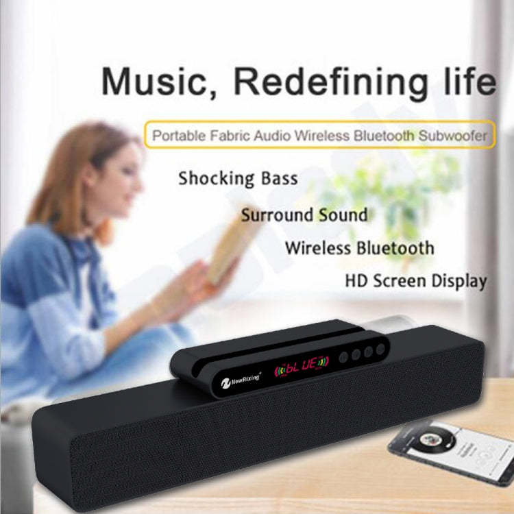 Newrixing NR-5017 LED Bluetooth Portable Speaker TWS Connection Loudspeaker Sound System 10W Stereo Surround Speaker(Silver) - Desktop Speaker by NewRixing | Online Shopping UK | buy2fix