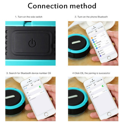 C6a Outdoor Chuck Wireless Bluetooth Car Speaker Suction Cup Speaker, Support TF Card(Orange) - Waterproof Speaker by buy2fix | Online Shopping UK | buy2fix