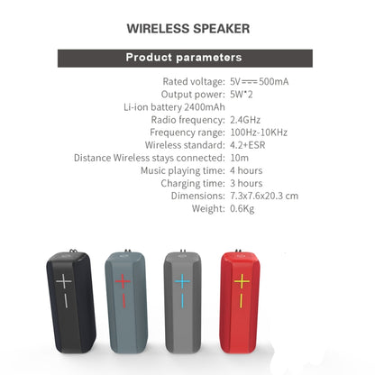 P15 10W Portable Bluetooth Speaker Outdoor Loudspeaker Sound System Stereo, Support TF&FM(Red) - Waterproof Speaker by buy2fix | Online Shopping UK | buy2fix