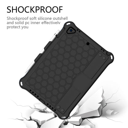For iPad Air / Air 2 / Pro 9.7 / iPad 9.7 (2017) /  iPad 9.7 (2018) Honeycomb Design EVA + PC Four Corner Shockproof Protective Case with Straps(Black+Black) - iPad 9.7 (2018) & (2017) Cases by buy2fix | Online Shopping UK | buy2fix