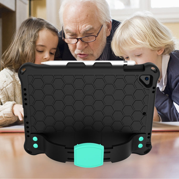 For iPad Air / Air 2 / Pro 9.7 / iPad 9.7 (2017) /  iPad 9.7 (2018) Honeycomb Design EVA + PC Four Corner Shockproof Protective Case with Straps (Mint Green) - iPad 9.7 (2018) & (2017) Cases by buy2fix | Online Shopping UK | buy2fix