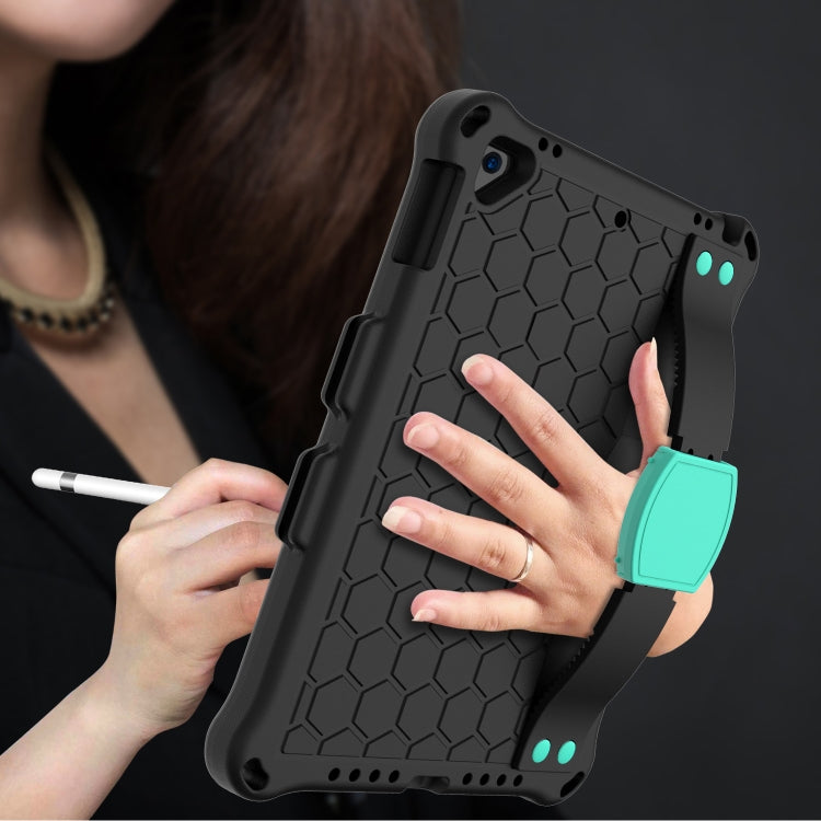 For iPad Air / Air 2 / Pro 9.7 / iPad 9.7 (2017) /  iPad 9.7 (2018) Honeycomb Design EVA + PC Four Corner Shockproof Protective Case with Straps (Mint Green) - iPad 9.7 (2018) & (2017) Cases by buy2fix | Online Shopping UK | buy2fix