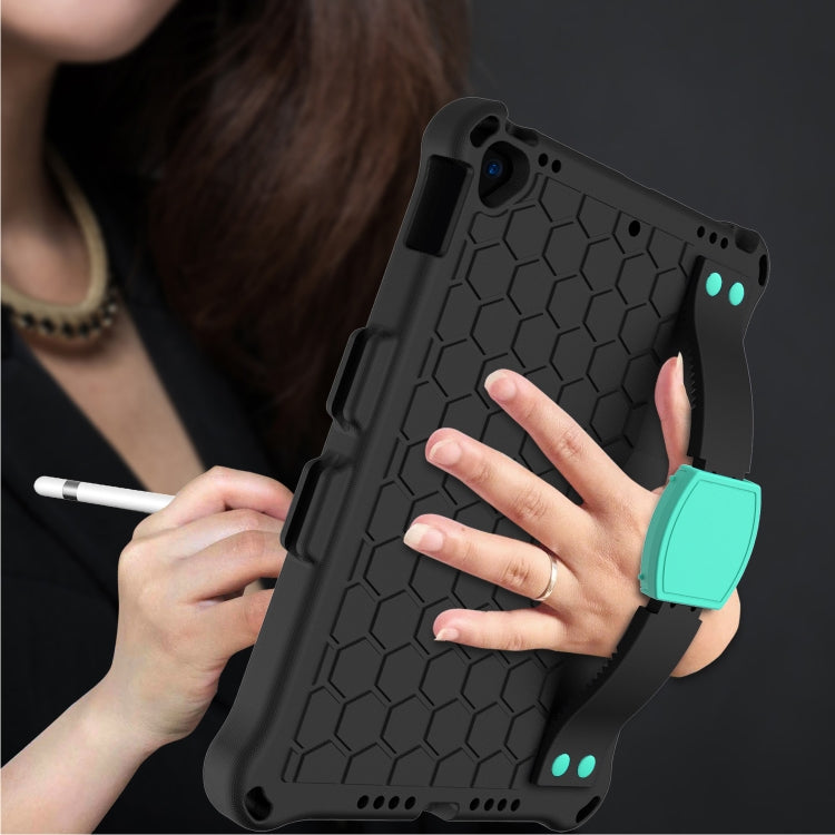 For iPad 10.2 Honeycomb Design EVA + PC Four Corner Shockproof Protective Case with Straps (Mint Green) - iPad 10.2 Cases by buy2fix | Online Shopping UK | buy2fix