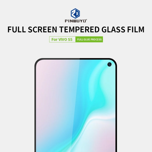 For vivo S5 PINWUYO 9H 2.5D Full Screen Tempered Glass Film(Black) - vivo Tempered Glass by PINWUYO | Online Shopping UK | buy2fix