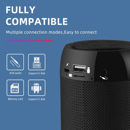 T&G TG113C Column Portable Bluetooth Mini Speaker FM Radio Waterproof Subwoofer Phone Holder Wireless Loundpeakers(Red) - Desktop Speaker by T&G | Online Shopping UK | buy2fix