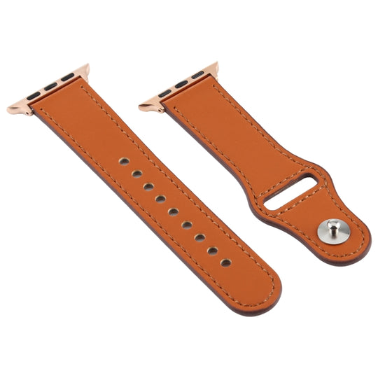 For Apple Watch 3 / 2 / 1 Generation 42mm Universal Buckle Leather Strap(Crazy Horse Dark Brown)