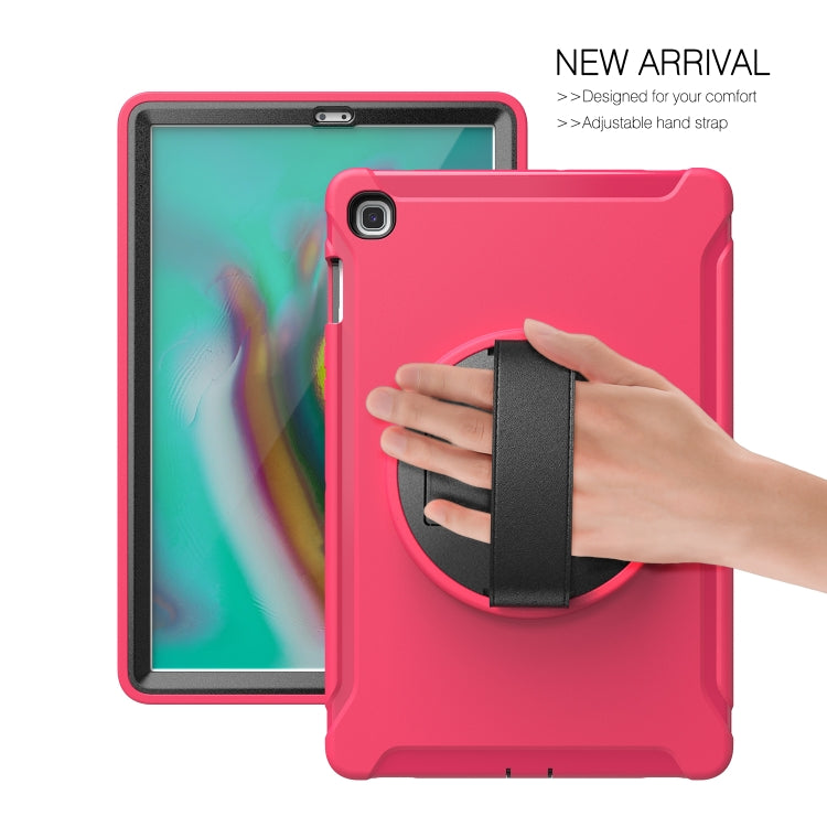 For iPad 10.5 / Air 10.5 360 Degree Rotation PC + Silicone Protective Case with Holder & Hand-strap(Dark Blue) - iPad 10.2 Cases by buy2fix | Online Shopping UK | buy2fix