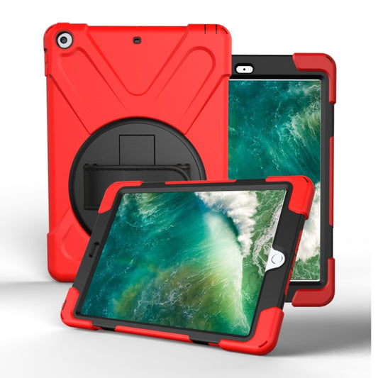 For iPad Pro10.5 / Air 10.5 2019 360 Degree Rotation PC + Silicone Protective Case with Holder & Hand-strap(Red) - iPad Air (2019) Cases by buy2fix | Online Shopping UK | buy2fix