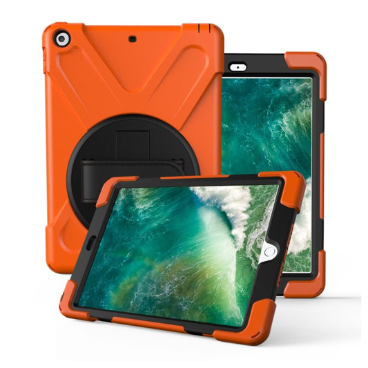 For iPad Pro10.5 / Air 10.5 2019 360 Degree Rotation PC + Silicone Protective Case with Holder & Hand-strap(Orange) - iPad Air (2019) Cases by buy2fix | Online Shopping UK | buy2fix