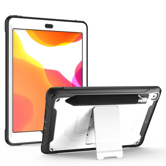 For iPad Pro 10.5 / Air 10.5 360 Degree Rotation PC + Silicone Protective Case with Holder & Hand-strap(White) - iPad Pro 10.5 inch Cases by buy2fix | Online Shopping UK | buy2fix
