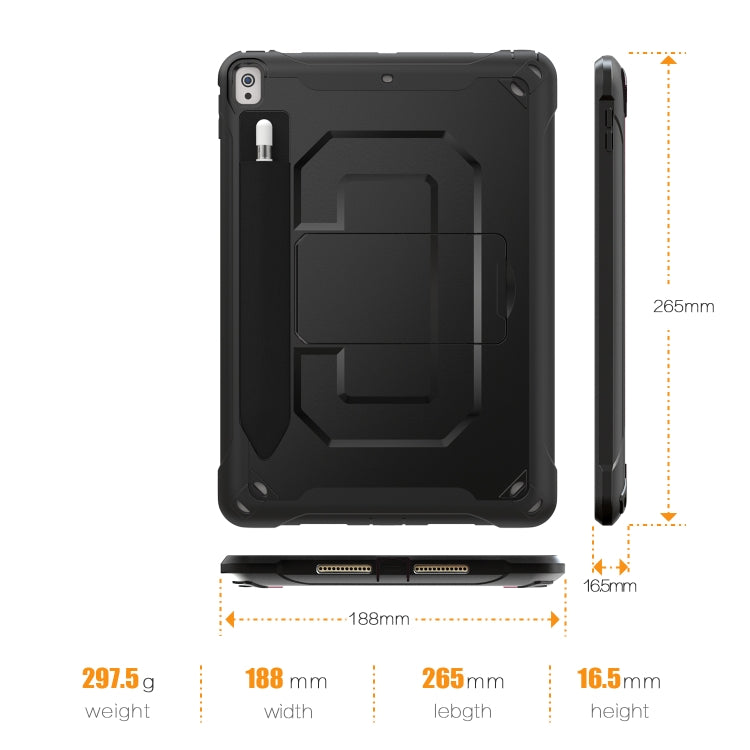 For iPad Pro 10.5 / Air 10.5 360 Degree Rotation PC + Silicone Protective Case with Holder & Hand-strap(White) - iPad Pro 10.5 inch Cases by buy2fix | Online Shopping UK | buy2fix