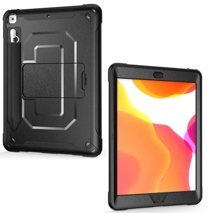 For iPad Pro 10.5 / Air 10.5 360 Degree Rotation PC + Silicone Protective Case with Holder & Hand-strap(Black) - iPad Pro 10.5 inch Cases by buy2fix | Online Shopping UK | buy2fix
