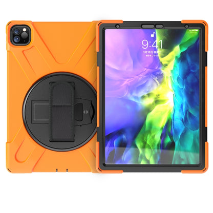 For iPad Pro 11 2022 / 2020 360 Degree Rotation PC + Silicone Protective Tablet Case with Holder & Hand-strap(Orange) - iPad Pro 11 (2022/2021) Cases by buy2fix | Online Shopping UK | buy2fix