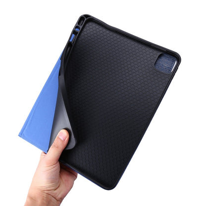 For iPad Pro 11(2020) Horizontal Flip TPU + Fabric PU Leather Protective Tablet Case with Name Card Clip(Red) - iPad Pro 11 (2020) Cases by buy2fix | Online Shopping UK | buy2fix