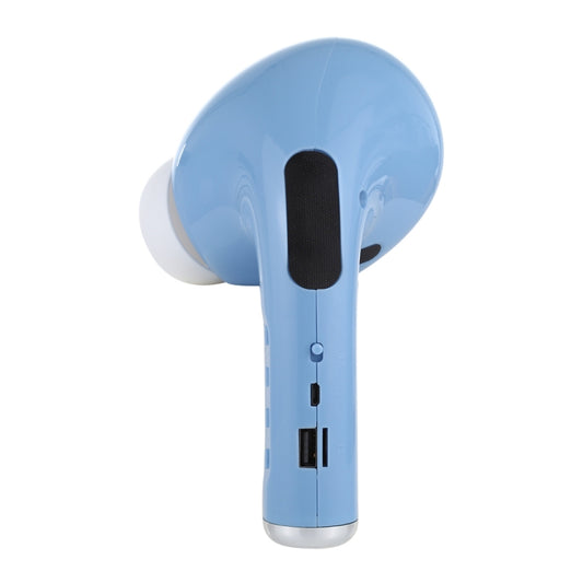 MK-201 Large Earphone Shape Bluetooth Speaker Wireless 3D Stereo Outdoor Portable Speaker, Support Hands-free Calling & FM & TF Card / USB Flash Disk / 3.5mm AUX Music Play (Blue) - Desktop Speaker by buy2fix | Online Shopping UK | buy2fix
