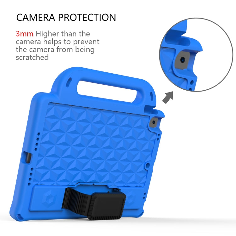 Diamond Texture Design EVA Children Shockproof Protective Case with Strap For iPad 10.2 2021 / 2020 / 2019 / Pro 10.5(Blue+Black) - iPad 10.2 Cases by buy2fix | Online Shopping UK | buy2fix