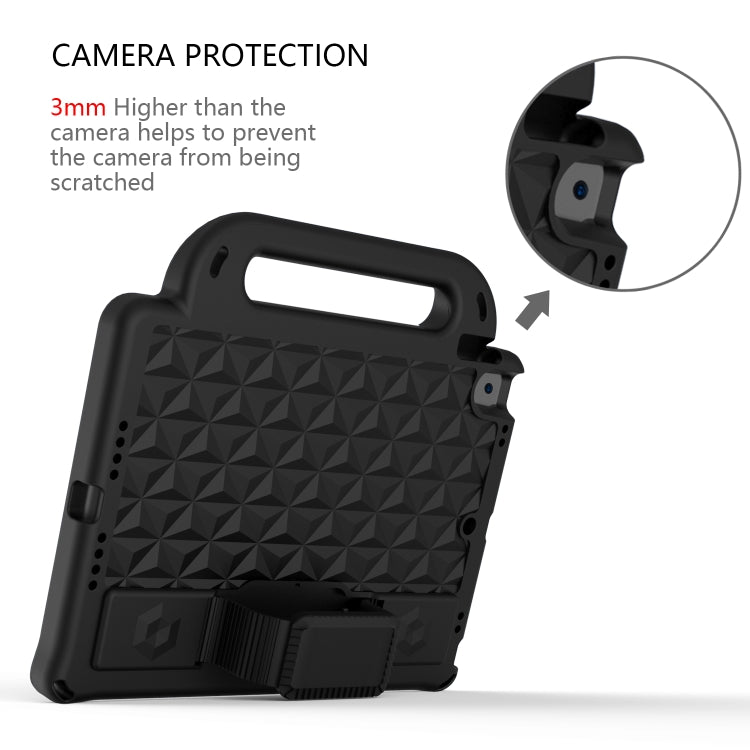 Diamond Texture Design EVA Children Shockproof Protective Case with Strap For iPad 10.2 2021 / 2020 / 2019 / Pro 10.5(Black) - iPad 10.2 Cases by buy2fix | Online Shopping UK | buy2fix