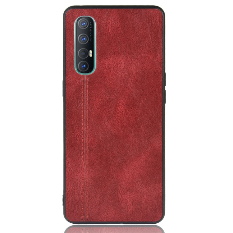 For Oppo Find X2 Neo Shockproof Sewing Cow Pattern Skin PC + PU + TPU Case(Red) by buy2fix
