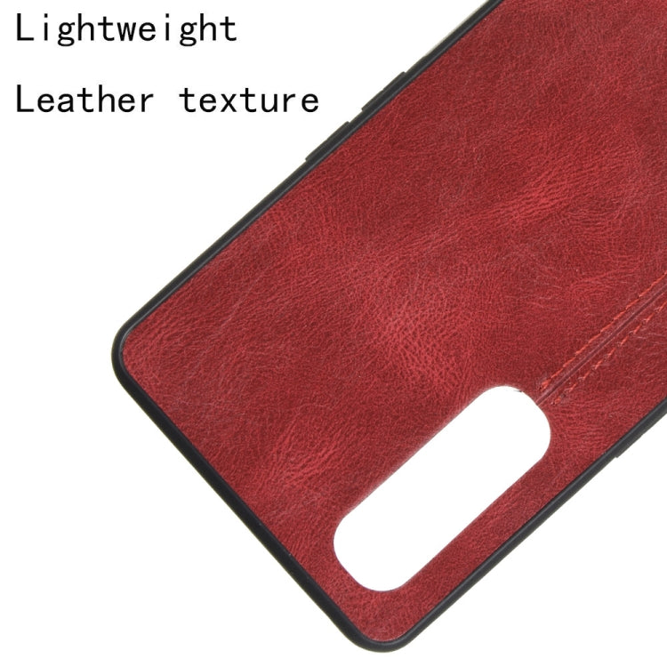 For Oppo Find X2 Neo Shockproof Sewing Cow Pattern Skin PC + PU + TPU Case(Red) by buy2fix