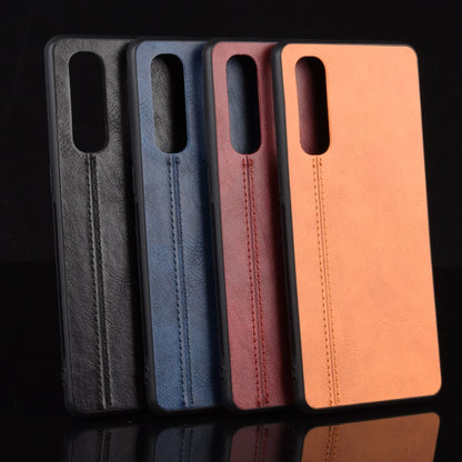 For Oppo Find X2 Neo Shockproof Sewing Cow Pattern Skin PC + PU + TPU Case(Red) by buy2fix