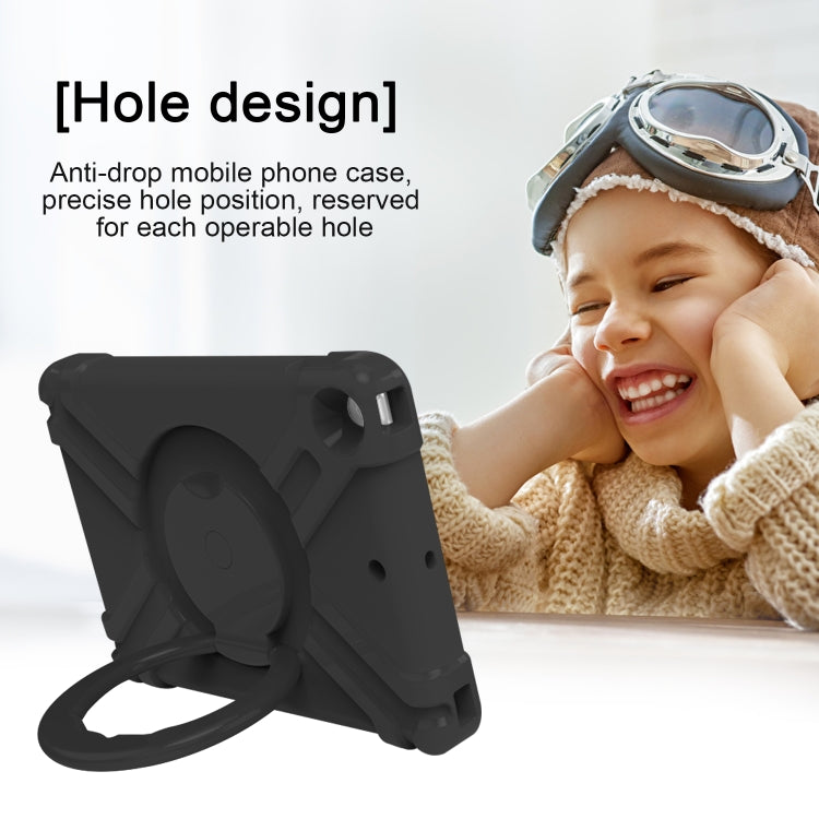 For iPad 10.2 PC + Silicone Shockproof Combination Case with 360 Degree Rotating Holder & Handle(Black) - iPad 10.2 Cases by buy2fix | Online Shopping UK | buy2fix