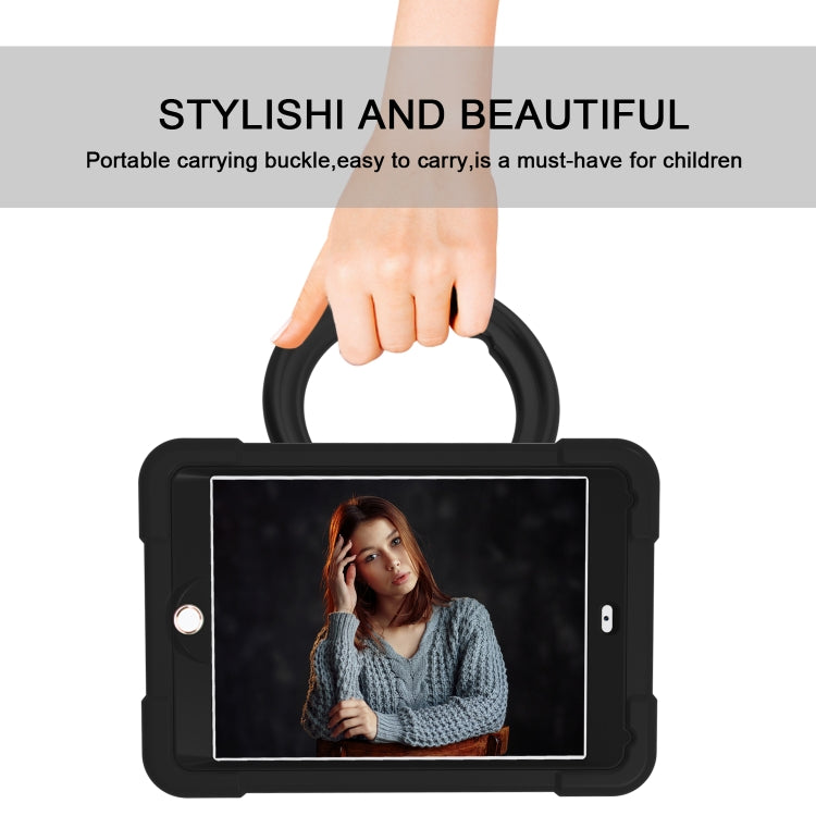 For iPad 10.2 PC + Silicone Shockproof Combination Case with 360 Degree Rotating Holder & Handle(Black) - iPad 10.2 Cases by buy2fix | Online Shopping UK | buy2fix