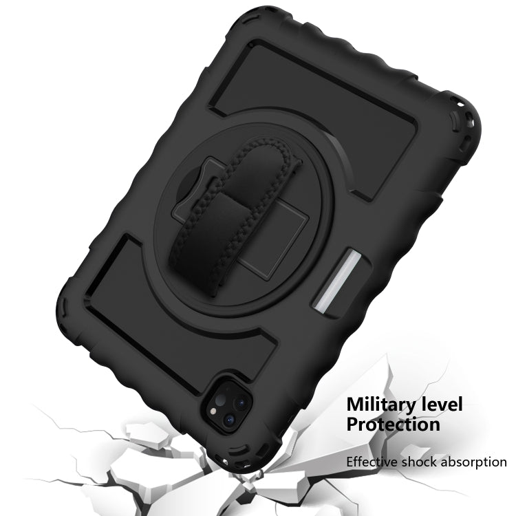 For iPad Pro 11 (2020) PC + Silicone Shockproof Combination Tablet Case with 360 Degree Rotating Holder & Handle(Black) - iPad Pro 11 (2020) Cases by buy2fix | Online Shopping UK | buy2fix