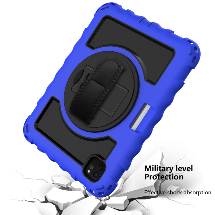 For iPad Pro 11 (2020) PC + Silicone Shockproof Combination Tablet Case with 360 Degree Rotating Holder & Handle(Blue) - iPad Pro 11 (2020) Cases by buy2fix | Online Shopping UK | buy2fix