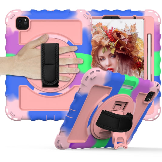 For iPad Pro 11 (2020) PC + Silicone Shockproof Combination Tablet Case with 360 Degree Rotating Holder & Handle(Colorful+Rose Gold) - iPad Pro 11 (2020) Cases by buy2fix | Online Shopping UK | buy2fix